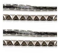Trimming Shop Metal 1 Row Triangular Pyramid Stud Trim Hot Fix Nailhead Mesh Lace Iron-on Embellishment Clothing Bags Purse Leathercraft DIY Craft Project Fashion Accessories, 1 Metre, 12mm, Gunmetal