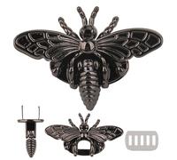 Trimming Shop Metal Bee Shaped Twist Turn Lock, Retro Bag Clasp Hardware for DIY Leather Craft, Handbags, Purses, Shoulder Bags, Decorative Bee Lock, Stylish Handbag Clasp Closure, Gunmetal