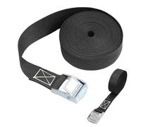 Trimming Shop Metal Cam Buckle Tie Down Straps 25mm Webbing, 1m Black, 1pc