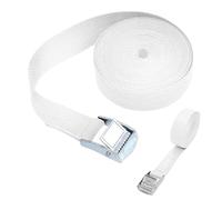 Trimming Shop Metal Cam Buckle Tie Down Straps 25mm Webbing, 5m White, 1pc