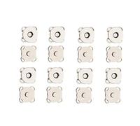 Trimming Shop Metal Clasps Magnetic Snap Fasteners, 18mm, 10pcs, Silver