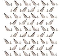 Trimming Shop Metal Dragon Claw Spike Studs Screw Back for Decorating Clothes, Leathercraft, Jacket, Fabric Designing, DIY project (11mm x 17mm, Silver, 50pcs)