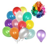 Trimming Shop Mixed Party Balloons 500 Pack | 12 Inches | Bright Colours | Strong Latex Colourful Balloon for Air or Helium Use. Birthday Wedding Baby Shower Decoration Kids Party Accessory