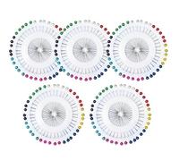 Trimming Shop Multi Colour Round Pearl Head Quilting Pins, 5 Pack