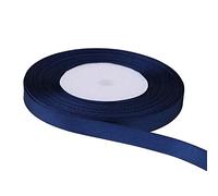 Trimming Shop Navy Blue Ribbon Roll - 10mm x 25 Metres - Double Sided Satin Brightly Coloured - 100% Polyester - for Gift Wrapping, Decorating, Arts and Craft - Machine Washable