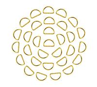 Trimming Shop Non Welded Metal D Ring Durable Buckles Fasteners Semi-Circular D Ring for Hand Bag, Webbing Strap, Purse, Dog Collars, Belts, DIY Projects, 25mm, Gold, 30pcs