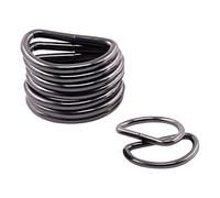 Trimming Shop Non Welded Metal Heavy Duty D Ring, 45 mm, 20pcs, Gunmetal