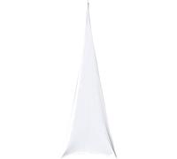 Trimming Shop One-Sided Stretch Tripod Speaker Stand Cover with Loop, Spandex DJ Scrim Skirt, Wrinkle Resistant Washable, Universal Fit for Weddings Parties, Stage Events, DJs Setup, White, Pack of 10