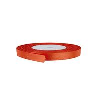 Trimming Shop Orange Ribbon Roll - 10mm x 25 Metres - Double Sided Satin Brightly Coloured - 100% Polyester - for Gift Wrapping, Decorating, Arts and Craft - Machine Washable