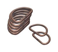 Trimming Shop Pack of 10 D Ring Heavy Duty Non Welded Metal D Ring Buckles Clips for Hardware Bags, Dog Collars, Webbing Straps, Belt, Backpack, Craft Projects, DIY Accessories, Copper, 38mm