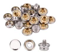 Trimming Shop Pack of 20 Machine Screw Press Studs, 15mm - 5mm Screw Snaps