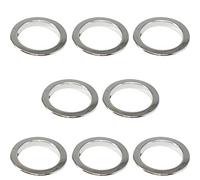 Trimming Shop Plastic Curtain Eyelets Round Shape Grommet Rings Clips for Window, Door, Room Curtains, Backdrop Attachment, DIY Drapery Supplies (40mm, Silver, 8pcs)
