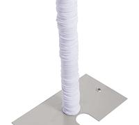 Trimming Shop Pole Protector Cover for Poles, Upright Pole Cover Double Stitched Seams Stretchable Spandex Cover for Pipes, Drapes & Backdrops Stand Poles, 75ft, White, 1.5" Upright