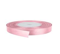 Trimming Shop Powder Pink Ribbon Roll - 3mm x 25 Metres - Double Sided Satin Brightly Coloured - 100% Polyester - for Gift Wrapping, Decorating, Arts and Craft - Machine Washable