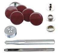 Trimming Shop Press Studs Wine Snap Fasteners with Fixing Tools for Clothing, Bags, Leathercraft, Fashion Accessories, DIY Craft Projects, 15mm, 10pcs