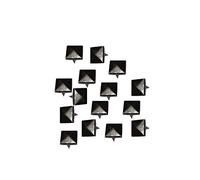 Trimming Shop Pyramid Shaped Nail Head Studs Square Metal Leather Rivets for Leathercraft, DIY Crafts, Clothing, Bags, Purses Embellishment (8mm, Gunmetal Black, 100pcs)