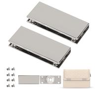 Trimming Shop Rectangular Magnetic Edge Clasp Plates- Metal Plate Clasp with Screws, Purse Edge Closure Plate, Bag Hardware, Webbing End Stopper, Bag Making Supplies - Silver, Pack of 2