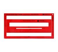 Trimming Shop Red PIP Postal 3 Size Guide, Letters & Small Parcel | Pricing In Proportion Charge Guide With Ruler For Royal Mail Post Office Postage & UK Shipping