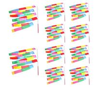 Trimming Shop Rhythmic Gymnastics Ribbon with Twirling Dance Baton Rod for Kids Artistic Dancing, Rhythmic Gymnastics Ribbon Wands, Gymnastic Training, Fun Activities, 4 Metres, 10pcs