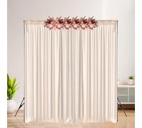 Trimming Shop Rose Gold Silk Pleated Backdrop Curtain 3x3 Metres Photography Backdrop Curtain Party Backdrops Decorative Background Curtain Baby Shower, Prom, Stage Wedding, Christmas Event Decoration