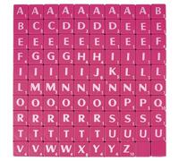 Trimming Shop Rose Pink Plastic Tiles with White Letters & Numbers for DIY Arts and Craft Scrapbooking Board Games Replacement Spelling Pendants Jewelry Making, 200pcs