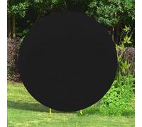 Trimming Shop Round Polyester Spandex Arch Backdrop Cover, Circular Arch Fabric for Party Decor, Birthday Celebrations, Art Photography, Wedding, Event Decoration (Black, 180CM)