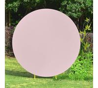 Trimming Shop Round Polyester Spandex Arch Backdrop Cover, Circular Arch Fabric for Party Decor, Birthday Celebrations, Art Photography, Wedding, Event Decoration (Baby Pink, 220cm)