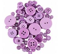 Trimming Shop Round Resin Buttons 2 & 4 Holes Assorted Colours and Sizes for Sewing Craft, Children’s Handmade Decoration, Diy Project, 50g, Mixed Lilac