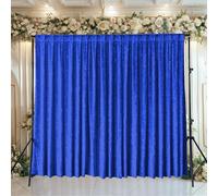 Trimming Shop Royal Blue Crushed Velvet Backdrop Photography Background 3x3M Photo Backdrop Soft Blackout Curtain - Shooting Props for Wedding, Birthday, Baby Shower Party Decoration