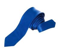 Trimming Shop Royal Blue Ties for Men, 5cm Wide Plain Satin Polyester Skinny Necktie, Solid Colour Unisex Tie for Wedding, Business, Funeral, Party, Formal & Casual Wear