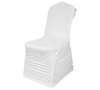 Trimming Shop Ruched Swag Back Chair Cover White 160GSM Spandex, 50pcs