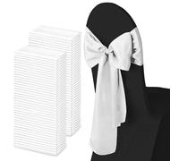 Trimming Shop Satin Chair Sashes 7"x108" Decorative Bow Sash for Wedding, Party, Banquet, Hemmed Edges, Reusable, Elegant Ties for Chairs, Christmas Event Supplies Decoration, Royal Blue, 1pc