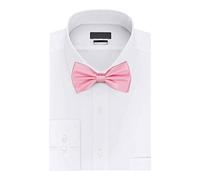 Trimming Shop Satin Classy Neck Bow Tie Solid Baby Pink Colour Adjustable Butterfly Pretied Bowtie Tuxedo Men Women Kids Formal Casual Party Wear Fashion Accessory