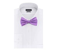 Trimming Shop Satin Classy Neck Bow Tie Solid Light Purple Colour Adjustable Butterfly Pretied Bowtie Tuxedo Men Women Kids Formal Casual Party Wear Fashion Accessory