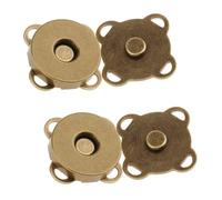 Trimming Shop Sew On Magnetic Press Stud Clasps, 14mm, 20pcs, Bronze