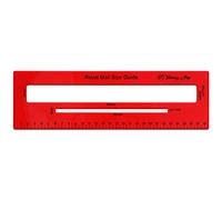 Trimming Shop Shipping Mail PiP Template Postal Large & Small Letter Size Pricing in Proportion Charge Guide with Ruler for Post Office Postage, 2 Size Measurement, Red