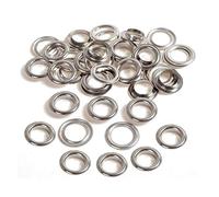 Trimming Shop Silver 20mm Iron Eyelets Grommets with Washers for Pool covers, Tarpaulin, Vinyl Banners, Yoga Mat, Art and Craft, DIY Projects, 100pcs