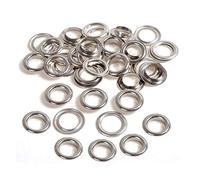 Trimming Shop Silver 20mm Iron Eyelets Grommets with Washers for Pool Covers, Tarpaulin, Vinyl Banners, Yoga Mat, Art and Craft, DIY Projects, 50pcs