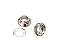 Trimming Shop Silver Brass Eyelets with Washers, Durable Rust - Proof Grommets for DIY Projects, Arts & Crafts, Leather Crafts, Shoes, Clothing, Handbags Decoration (12mm, 100pcs)