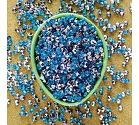 Trimming Shop Silver with Turquoise Blue 2000pcs Table Scatters Clear Acrylic Rhinestone Diamonds Table Confetti for Table Centerpiece Birthday Party Table Decoration Vase Filler, 4.5mm