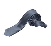 Trimming Shop Skinny Neck Tie 5cm Solid Colour Slim Ties Soft Polyester for Formal Wear Skinny Tie Unisex Classic Formal Necktie for Wedding, Prom, Celebration, Party & Business Meeting - Light Grey