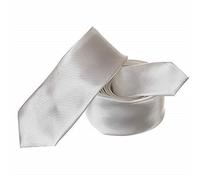 Trimming Shop Skinny Neck Tie 5cm Solid Colour Slim Ties Soft Polyester for Formal Wear Skinny Tie Unisex Classic Formal Necktie for Wedding, Prom, Celebration, Party & Business Meeting - Ivory