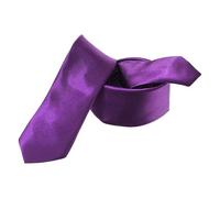 Trimming Shop Skinny Neck Tie 5cm Solid Colour Slim Ties Soft Polyester for Formal Wear Skinny Tie Unisex Classic Formal Necktie for Wedding, Prom, Celebration, Party & Business Meeting - Purple