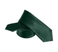 Trimming Shop Skinny Neck Tie 5cm Solid Colour Slim Ties Soft Polyester for Formal Wear Skinny Tie Unisex Classic Formal Necktie for Wedding, Prom, Celebration, Party & Business Meeting - Dark Green