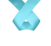 Trimming Shop Sky Blue Ribbon Roll - 40mm x 25 Metres - Double Sided Satin Brightly Coloured - 100% Polyester - for Gift Wrapping, Decorating, Arts and Craft - Machine Washable