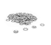 Trimming Shop Snap Poppers Prong Ring Press Studs No-Sew Metal Buttons Durable Snap Fasteners for Babygrows, Bibs, Kids Wear, Custom Clothing or DIY Projects, 50pcs Set