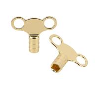Trimming Shop Solid Brass 5mm Universal Radiator Bleed Key, 2 Pack - Heavy Duty Valve Clock Key for Air Venting and Bleeding UK Radiators, Easy-to-Use Plumbing Tool for Central Heating Systems