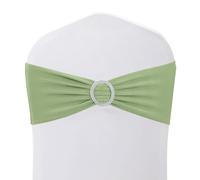 Trimming Shop Spandex Chair Bands with Slider Buckle, Sage Green - 1pc