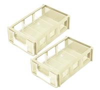 Trimming Shop Stackable Plastic Component Storage Box: Clear, Pack of 2 | Adjustable Mini/Large Parts Case and Drawer Organizer Toolbox, Storage of Earphone, Electric Wires, Tools, Tableware