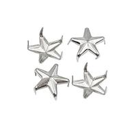 Trimming Shop Star Studs Claw Rivets, Nailhead Punk Decorative Hand Press Spikes for DIY, Scrapbooking, Goth & Fashion Accessories, 15mm, Silver, 50pcs